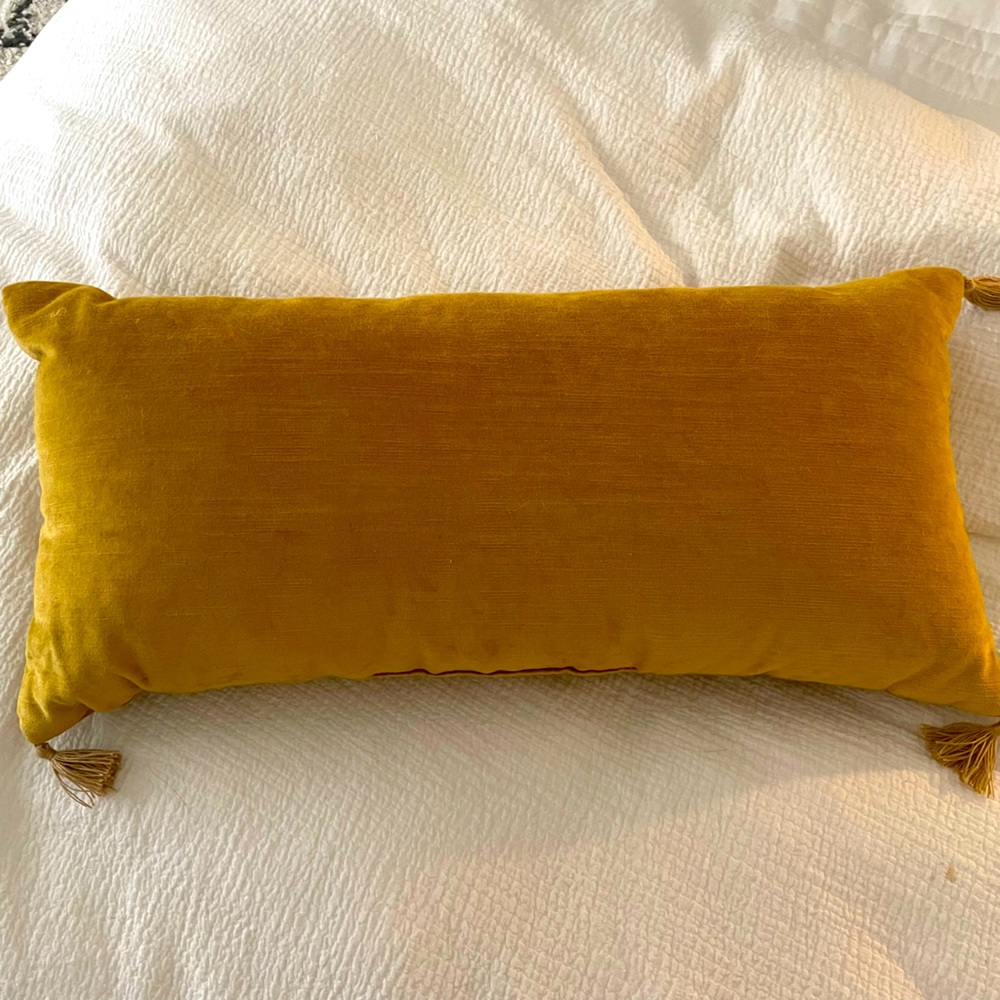 Jewel tone lumbar pillow